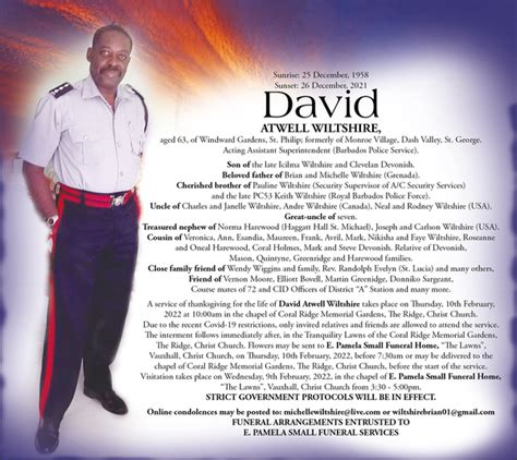 paramount funeral home barbados obituaries.